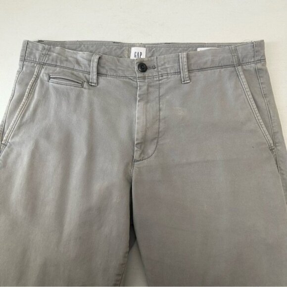 GAP Men's Pants Slim Fit Chinos Casual Vintage Washed Light Gray Size 32 - Picture 9 of 13